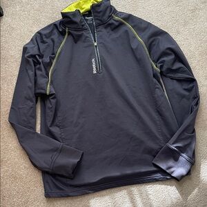Reebok Men's Charcoal and Yellow Performance Jacket
